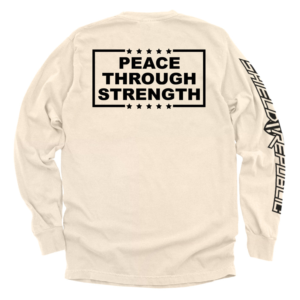 Peace Through Strength White - Aaria Tees Aaria Tees