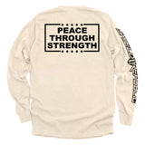 Peace Through Strength White - Aaria Tees Aaria Tees