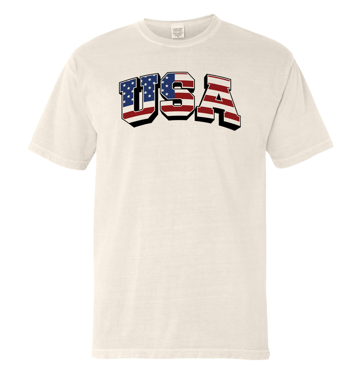 USA Flag Lettering (Front) - Aaria Tees Aaria Tees