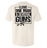 I Love One Man & Several Guns (Back Print) Aaria Tees