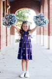 JMU Purple Duke Dog Flutter Twirl  Dress - Aaria Tees Aaria Tees
