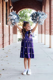 JMU Purple Duke Dog Flutter Twirl  Dress - Aaria Tees Aaria Tees
