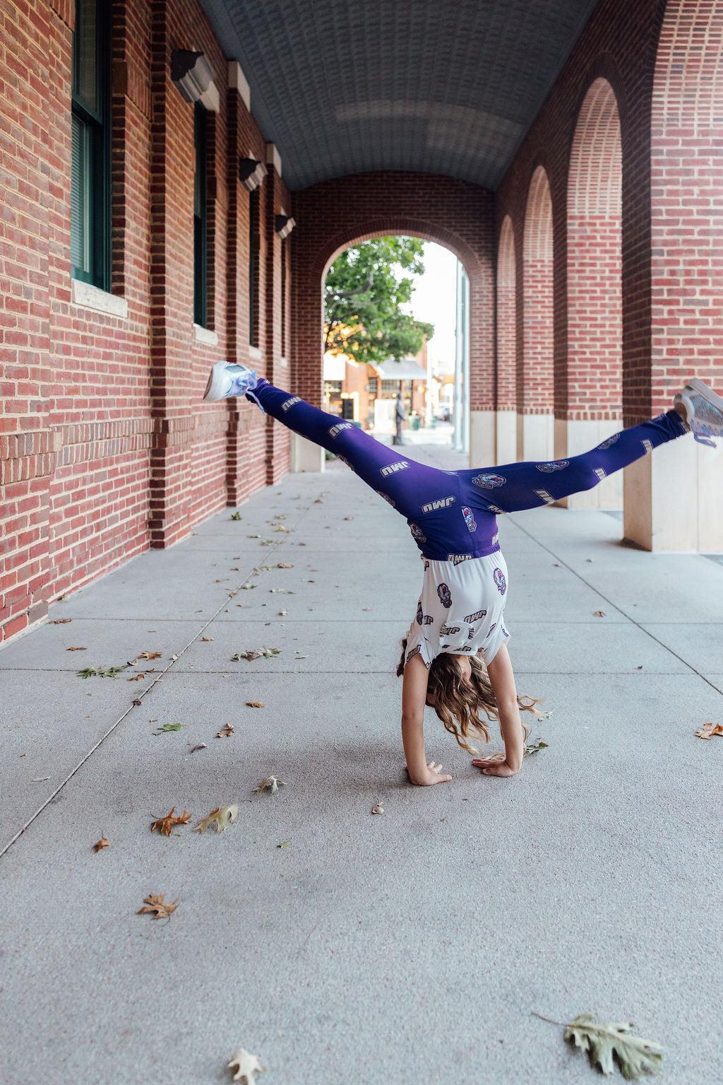 JMU Purple Duke Dog Leggings - Aaria Tees Aaria Tees
