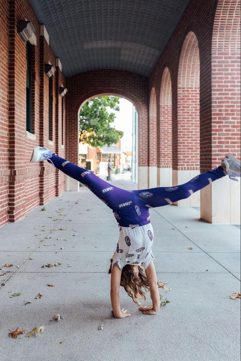 JMU Purple Duke Dog Leggings - Aaria Tees Aaria Tees