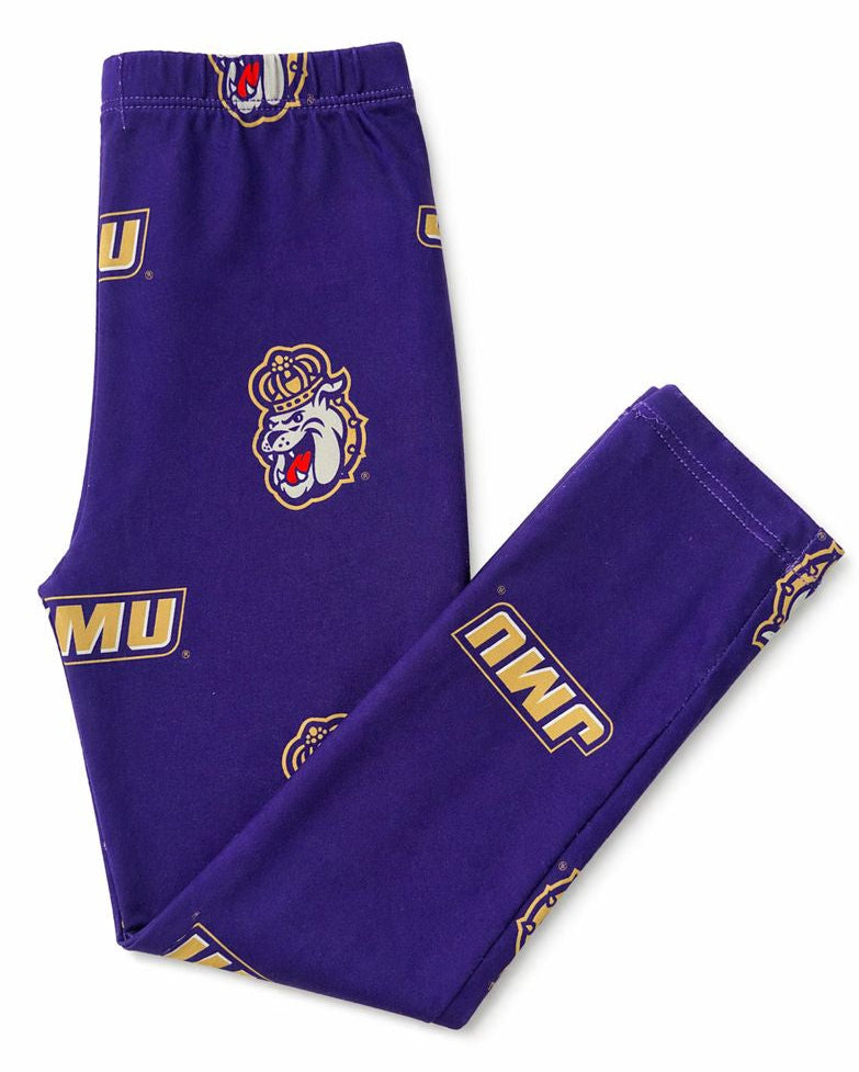 JMU Purple Duke Dog Leggings - Aaria Tees Aaria Tees