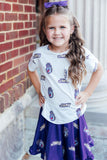 JMU White Duke Dog Ruffle Pocket Tee - Aaria Tees Aaria Tees