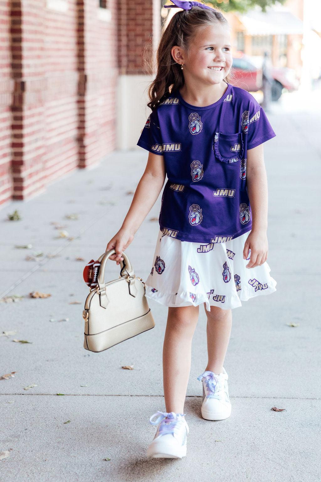 JMU White Duke Dog Twirl Skort - Aaria Tees Aaria Tees