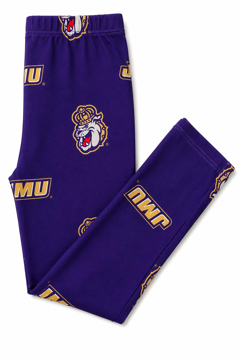 JMU Purple Duke Dog Leggings - Aaria Tees