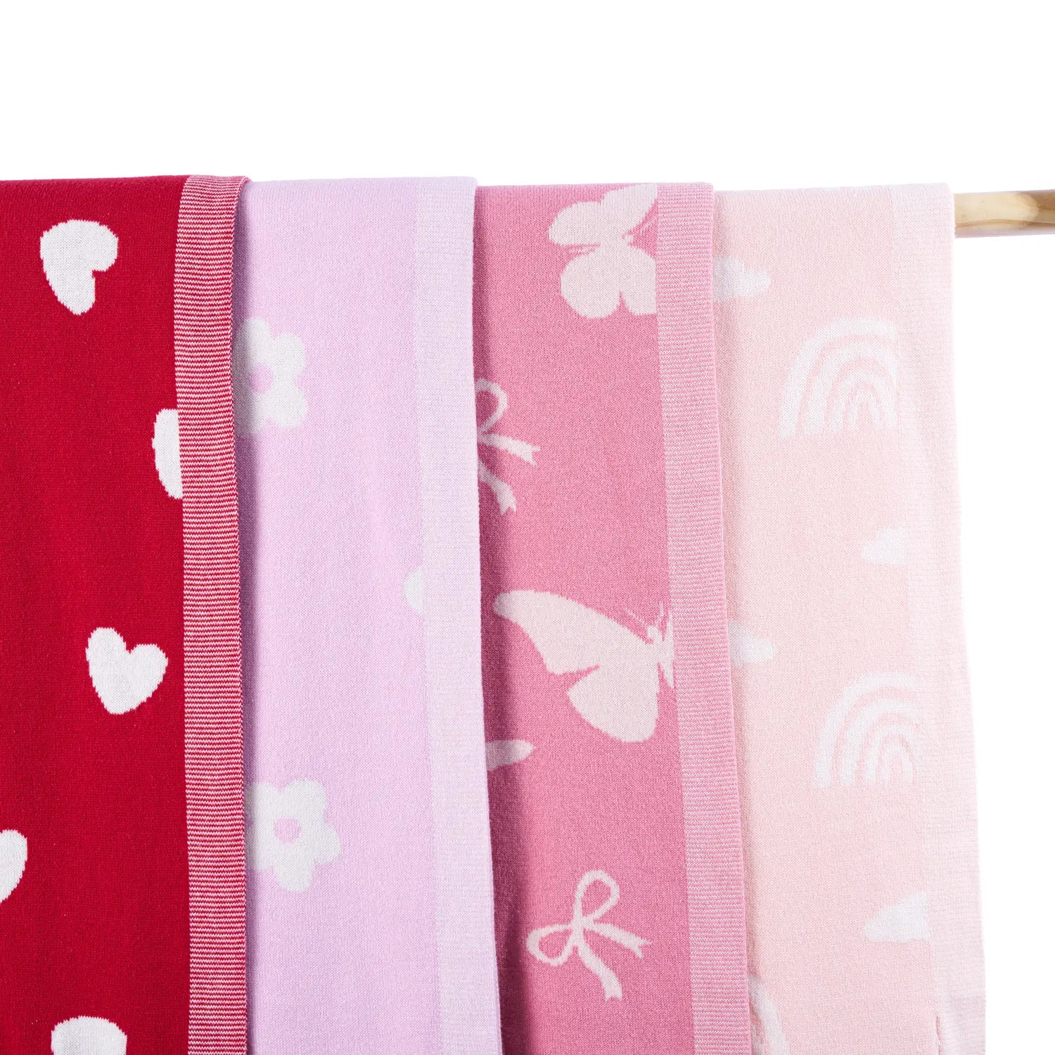 Daisy Jacquard Knit Baby Blanket - Aaria Tees Aaria Tees