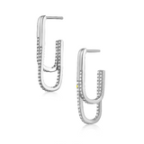 Jasmine Pave Double Hoop Aaria Tees