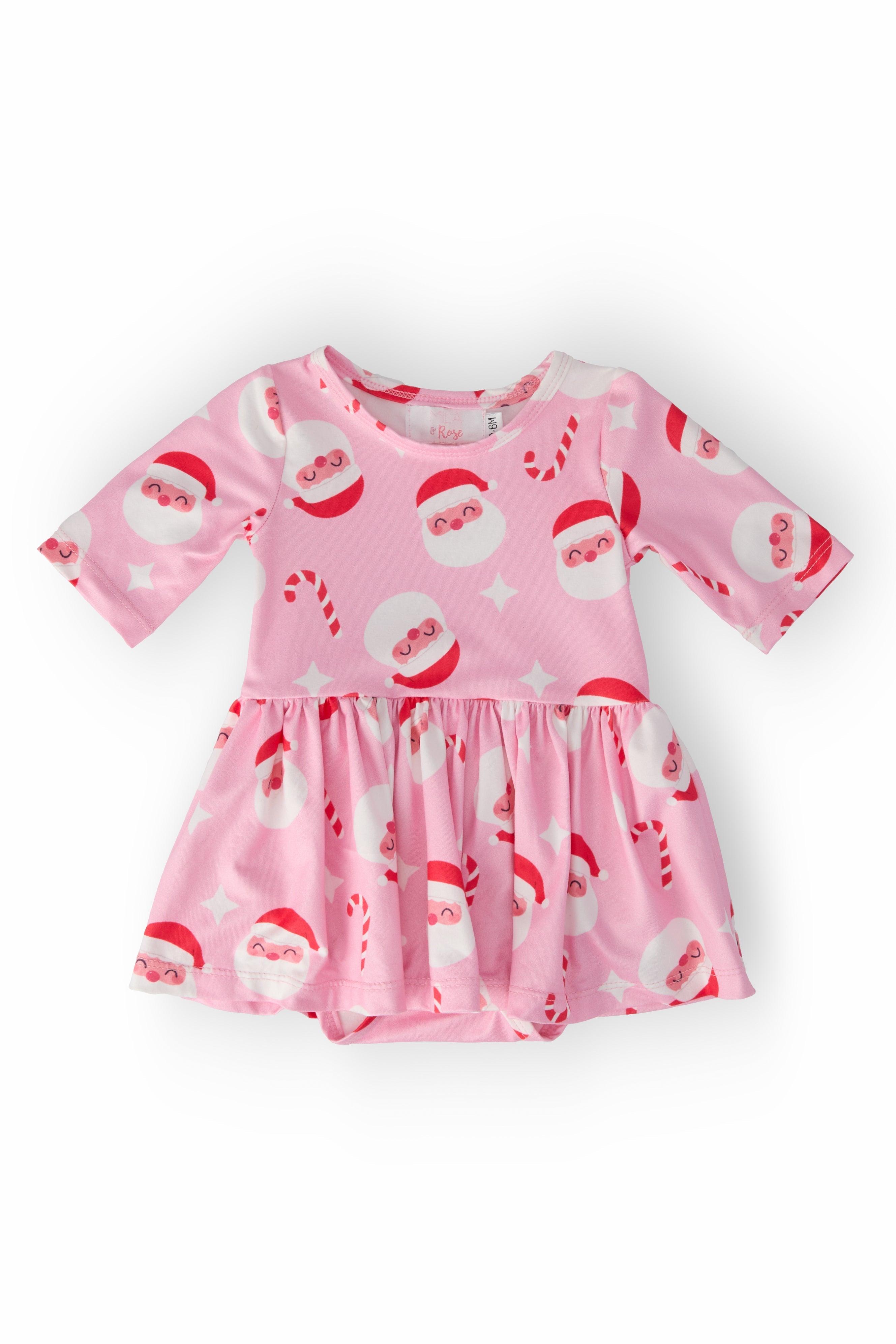 Jingle Bells 3/4 Sleeve Twirl Bodysuit - Aaria Tees Aaria Tees