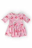 Jingle Bells 3/4 Sleeve Twirl Bodysuit - Aaria Tees Aaria Tees