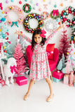 Jingle Bows L/S Pocket Twirl Dress - Aaria Tees Aaria Tees