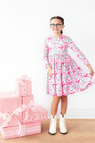 Jingle Bows L/S Pocket Twirl Dress - Aaria Tees Aaria Tees