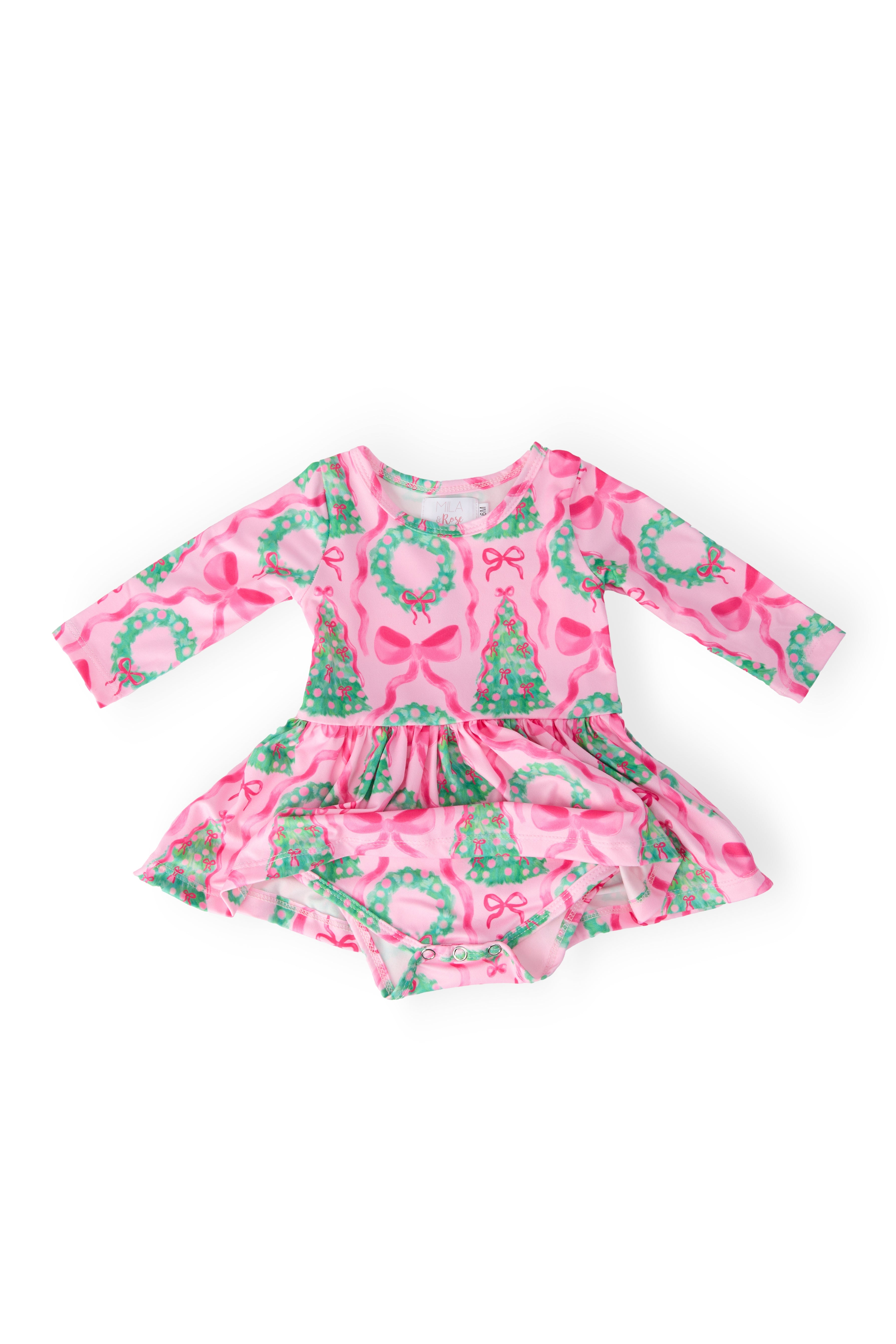 Jingle Bows L/S Twirl Bodysuit - Aaria Tees Aaria Tees