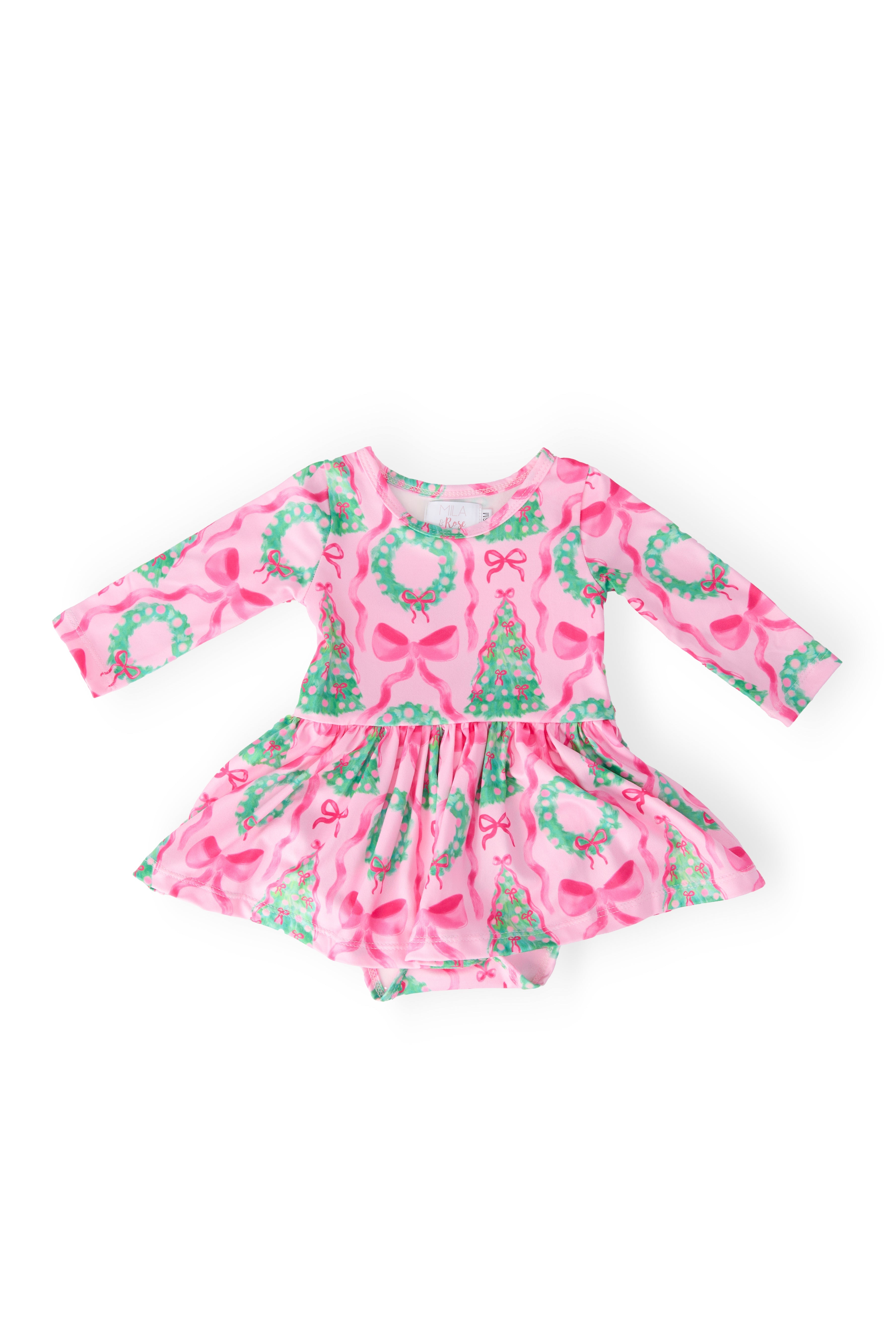 Jingle Bows L/S Twirl Bodysuit - Aaria Tees Aaria Tees