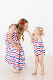 July Vibes Ruffle Cross Back Romper - Aaria Tees Aaria Tees