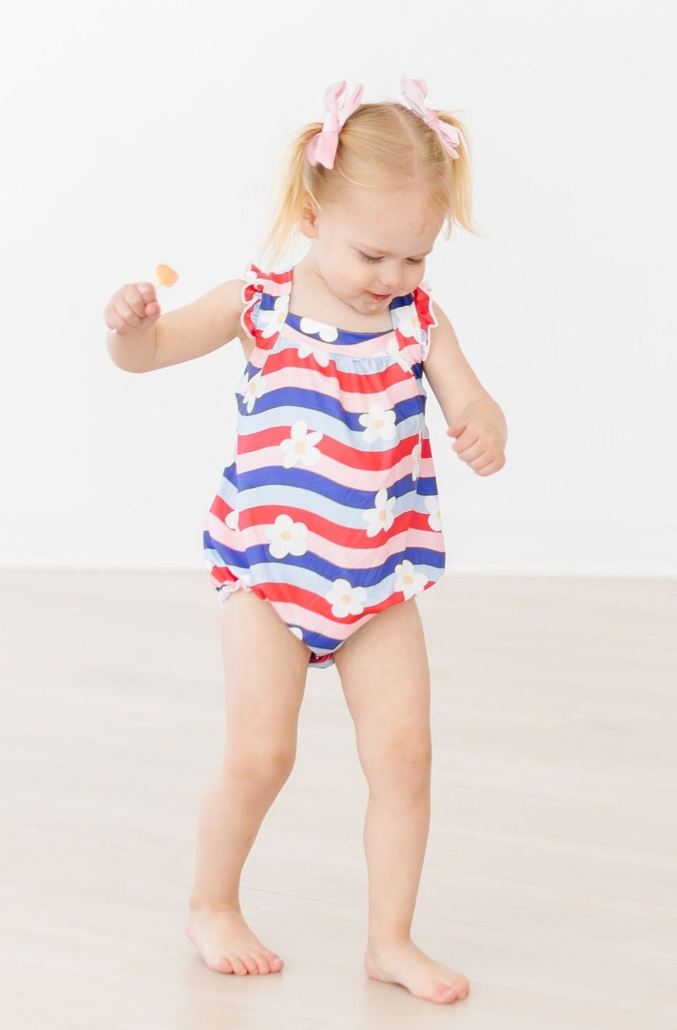 July Vibes Ruffle Cross Back Romper - Aaria Tees