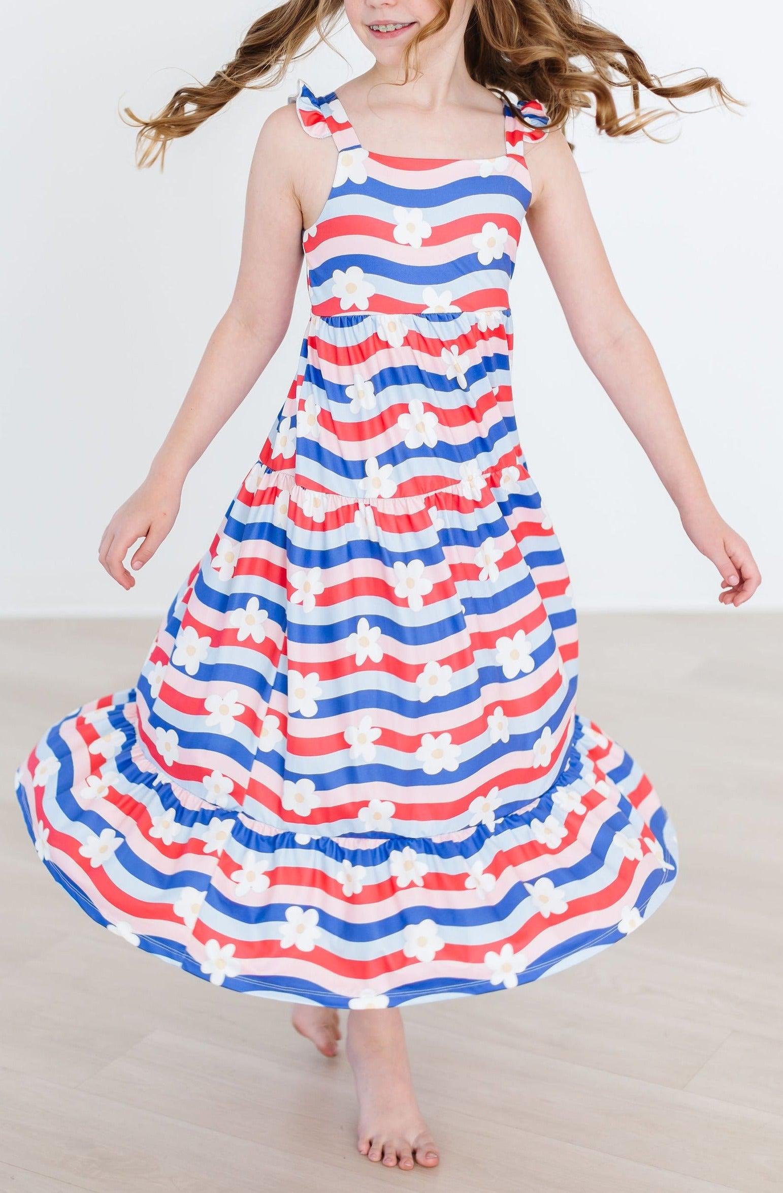 July Vibes Ruffle Maxi Dress - Aaria Tees Aaria Tees