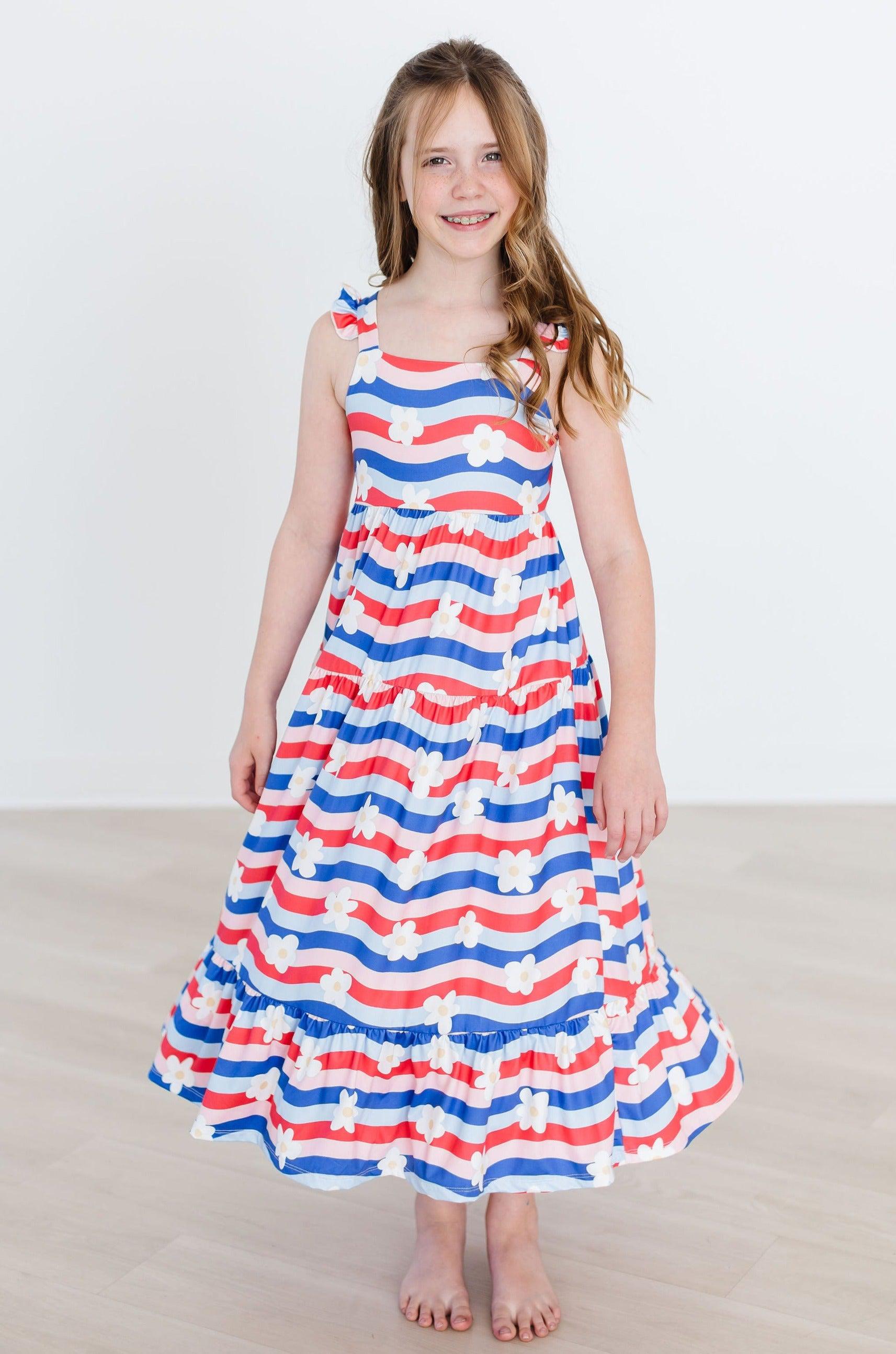 July Vibes Ruffle Maxi Dress - Aaria Tees Aaria Tees