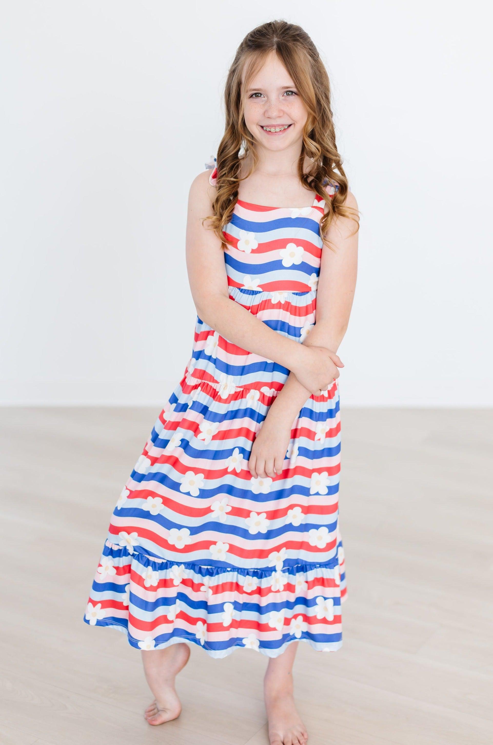 July Vibes Ruffle Maxi Dress - Aaria Tees Aaria Tees