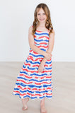 July Vibes Ruffle Maxi Dress - Aaria Tees Aaria Tees