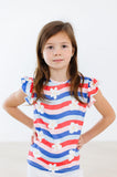 July Vibes S/S Ruffle Tee - Aaria Tees Aaria Tees
