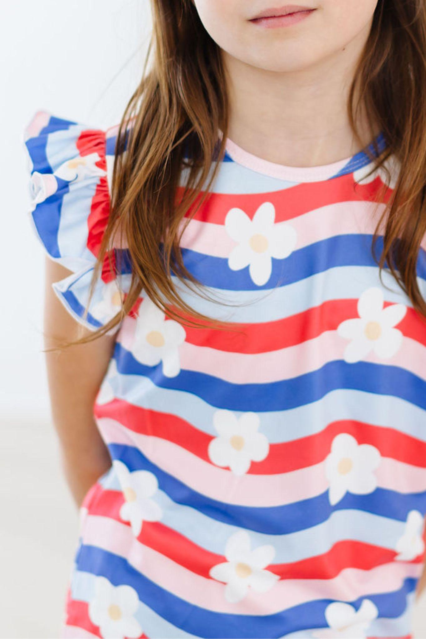 July Vibes S/S Ruffle Tee - Aaria Tees Aaria Tees