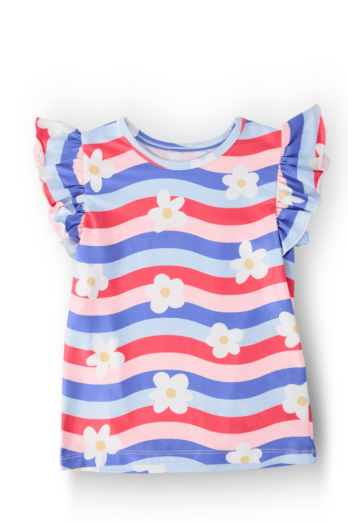 July Vibes S/S Ruffle Tee - Aaria Tees