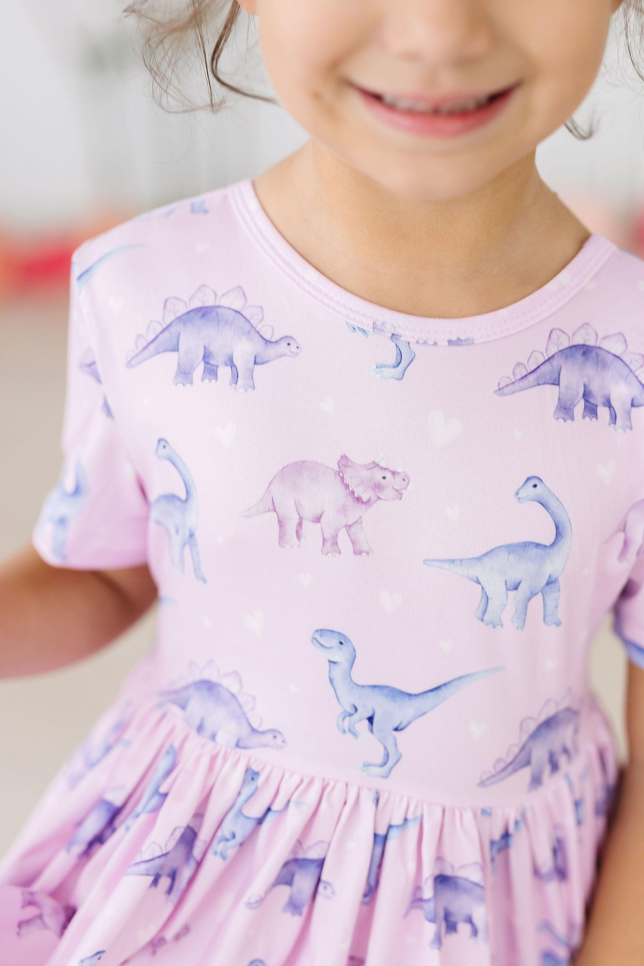 Jurassic Joy S/S Pocket Twirl Dress - Aaria Tees Aaria Tees