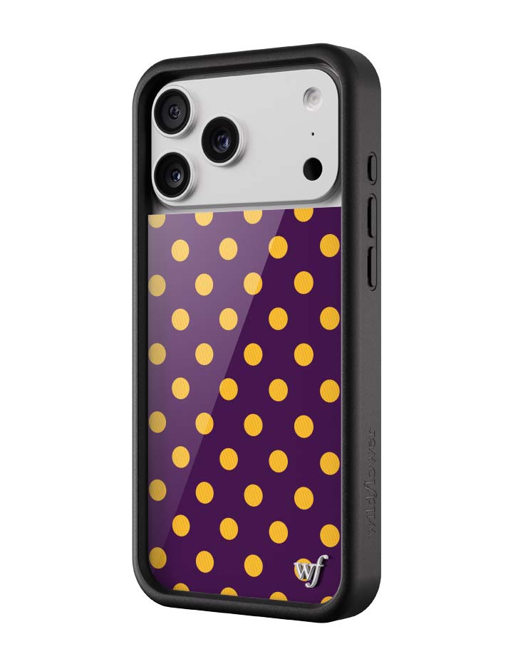 Polka Dot | Purple and Yellow iPhone Case - Aaria Tees Aaria Tees