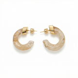 Kaia Hoops - Beige Aaria Tees