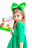 Kelly Green 3/4 Sleeve Pocket Twirl Dress - Aaria Tees Aaria Tees