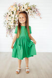 Kelly Green S/S Pocket Twirl Dress - Aaria Tees Aaria Tees
