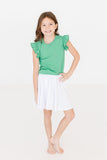 Kelly Green S/S Ruffle Tee - Aaria Tees Aaria Tees