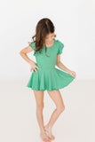 Kelly Green S/S Twirl Leotard - Aaria Tees Aaria Tees