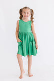 Kelly Green Tank Pocket Twirl Dress - Aaria Tees Aaria Tees