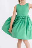 Kelly Green Tank Pocket Twirl Dress - Aaria Tees Aaria Tees