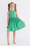 Kelly Green Tank Pocket Twirl Dress - Aaria Tees Aaria Tees