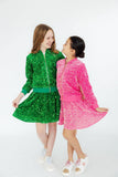 Kelly Green Velvet Sequin Jacket - Aaria Tees Aaria Tees