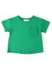 Kelly Green Ruffle Pocket Tee - Aaria Tees Aaria Tees