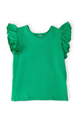 Kelly Green S/S Ruffle Tee - Aaria Tees Aaria Tees