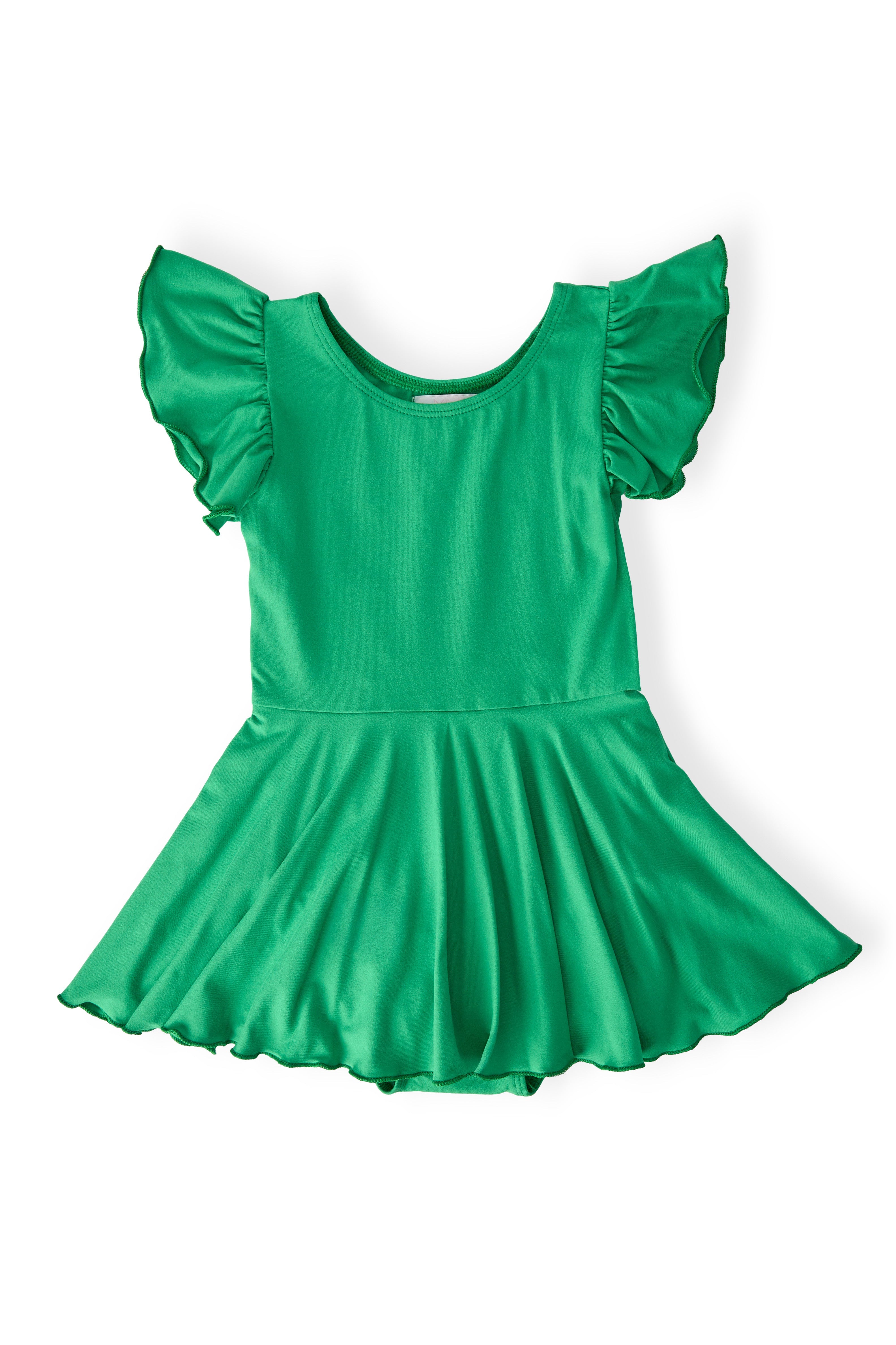 Kelly Green S/S Twirl Leotard - Aaria Tees Aaria Tees