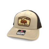 Father Mows Best Brown (Woven Patch) - Aaria Tees Aaria Tees
