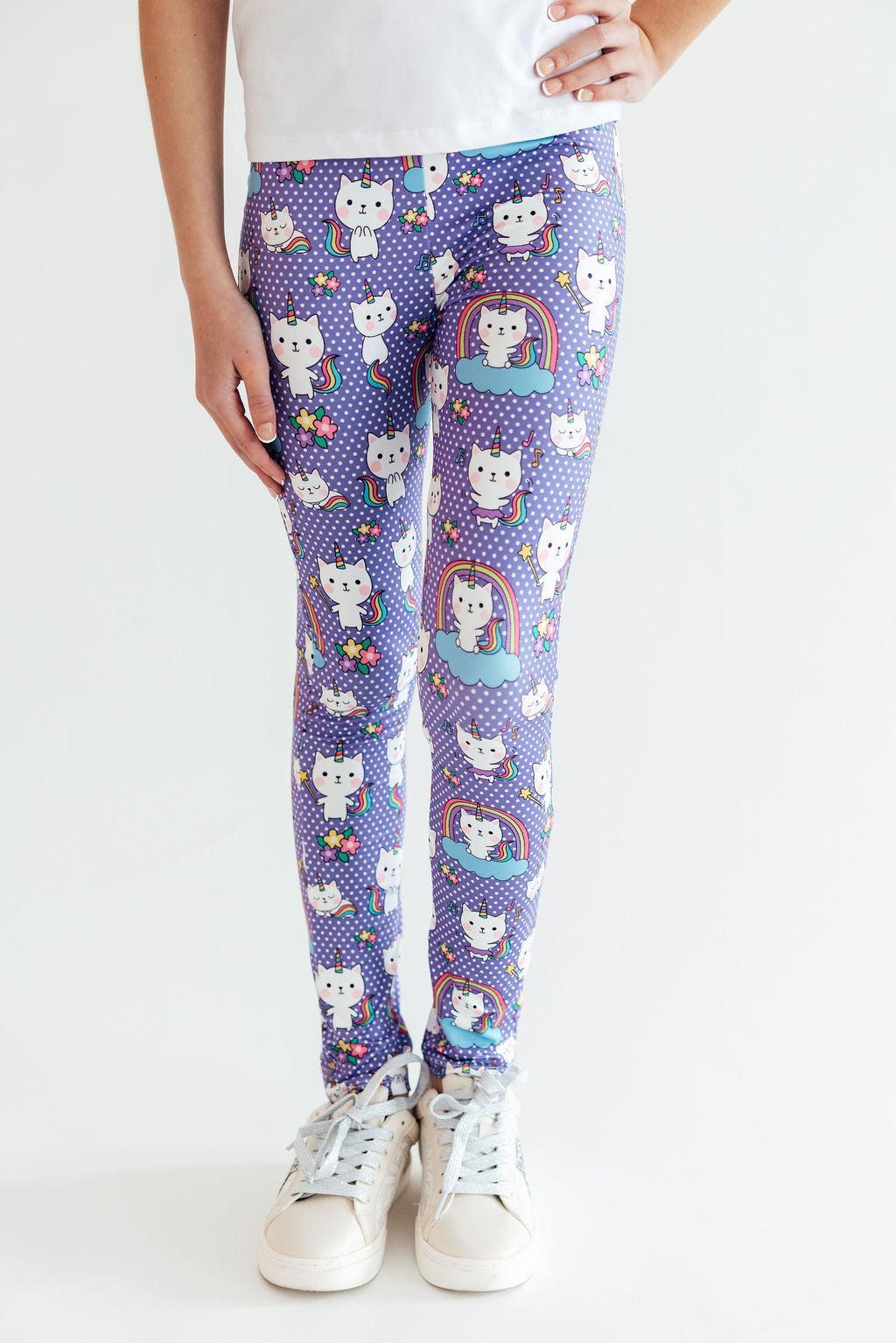 Kitties in the Clouds Leggings - Aaria Tees Aaria Tees