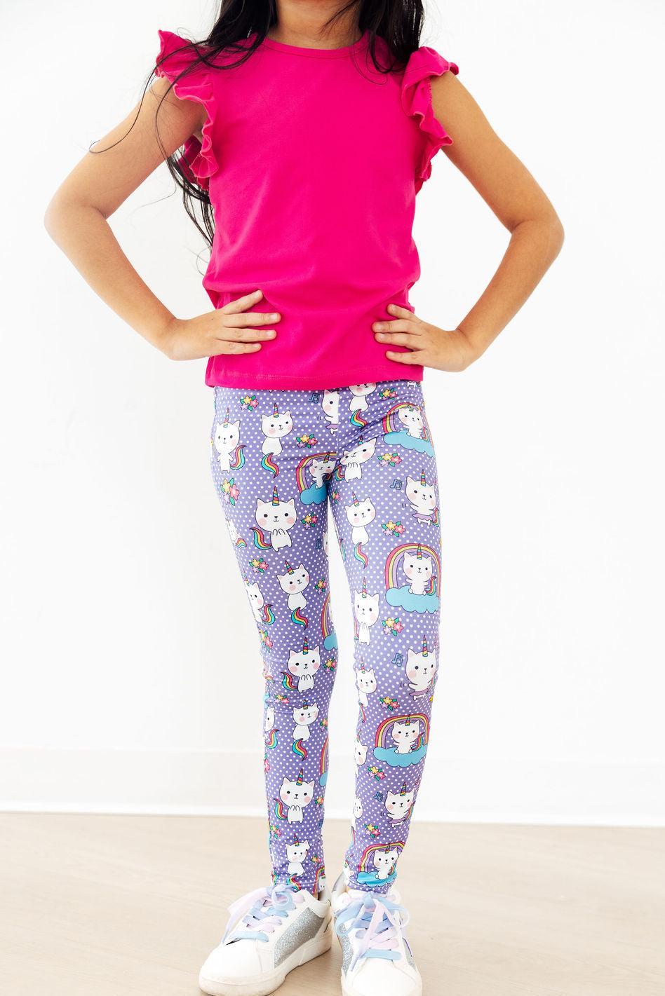 Kitties in the Clouds Leggings - Aaria Tees Aaria Tees
