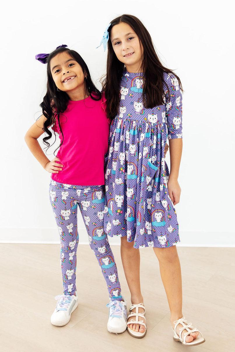 Kitties in the Clouds Leggings - Aaria Tees Aaria Tees