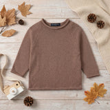 Knit Rollneck Baby Sweater in Mocha - Aaria Tees Aaria Tees