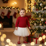 Knit Rollneck Baby Sweater in Red Xmas - Aaria Tees Aaria Tees