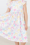 Bow-tastic Flutter Sleeve Twirl Dress - Aaria Tees Aaria Tees